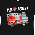 thumbnail image 4 of Inktastic I'm 4 Fire Truck 4th Birthday Boys or Girls Toddler T-Shirt, 4 of 5