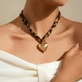 thumbnail image 1 of Collar Crucifix BJR con temática oceánica de verano y flor con estampado de leopardo, 1 of 4