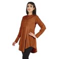 thumbnail image 4 of phagun Long Sleeve Tunic Mandarin Collar Asymmetrical Formal Shirt for Women, 4 of 7