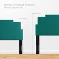 thumbnail image 3 of Headboard, Twin Size, Velvet, Teal Blue, Modern Contemporary Urban Design, Bedroom Master Guest Suite, 3 of 10