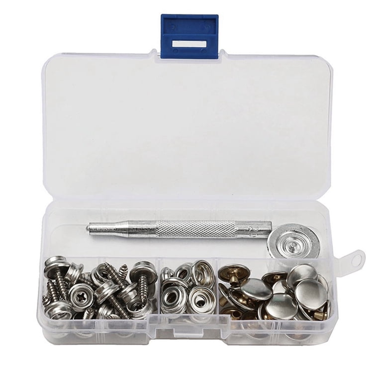 Kit Chiusure Per Telaio In Acciaio Inox – 1 Kit Con Bottone A Pressione, Attrezzi E Accessori Per Tende, Tarp, Camper E Barche, Impermeabile E Resistente
