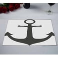 thumbnail image 2 of PKQWTM Anchor Icon Black White Kitchen Dining Table Mats Placemats Size 12x18 Inches, Set of 2 Pieces, 2 of 2