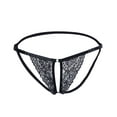 thumbnail image 2 of HUPOM Sexy Underwear For Women Women’S Underwear Briefs Medium waist Elastic Waist Solid Thong Black S, 2 of 9