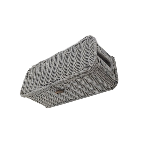 Lynono Stylish Rattan Look Storage Box With Lid Perfect For Household And Outdoor Use