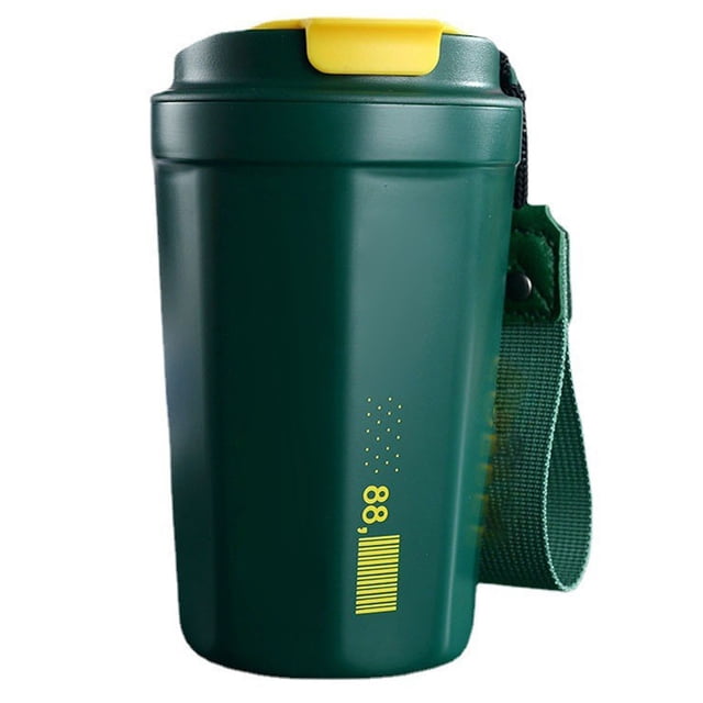Vaso de acero inoxidable de 380 ml con tapa, vaso térmico para bebidas frías y calientes