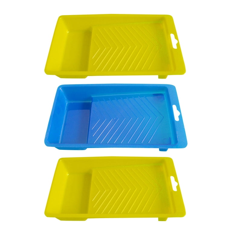 3 Pcs Roller Brush Paint Trays Paint Roller Tray Wall Paint Tray Color Mixing Trays, Size: 8.66 x 5.91 x 1.97