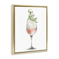 thumbnail image 3 of Stupell Industries Lounging Alien on Wine Glass Food & Beverage Painting Gold Floater Framed Canvas Art Print Wall Art, 25 x 31, 3 of 9