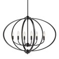 thumbnail image 3 of Golden Lighting 3167-LP BLK Pendentif Linéaire Colson avec Abat-Jour en Noir Mat, 3 of 3