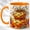 Orange, variant on Jeweled Pumpkin Coffee Mug, Bow Pumpkin Mug, Ceramic 11 oz
