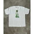 thumbnail image 2 of Camiseta casual de algodón de talla grande con estampado simple de tendencia de dibujos animados, ropa de diseño de elementos Y2K de hip hop callejero para parejas, mangas cortas, 2 of 5