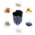 thumbnail image 7 of Yayeee Freestanding Laundry Hamper with Handle Collapsible Large Storage Basket for Clothes, Blue Hexagon Pattern, 7 of 7