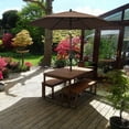 thumbnail image 3 of Costway 6.3ft Outdoor Patio Umbrella Sunshade Cover Garden Market Cafe Crank Tilt Brown, 3 of 10