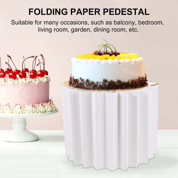 OUNONA Display Pedestal Stand for Cake Pillars in White 1Pack for Home Decoration