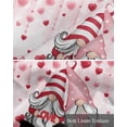thumbnail image 6 of Valentine's Day Linen Curtain Valance for Bedroom/Bathroom/Kitchen/Office/Living/Dining Room Windows,Pink Romantic Gnomes Love Rose Floral Rod Pocket Topper Drapes Decorative Cafe Drapery Panel 42x18, 6 of 6