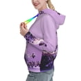 thumbnail image 2 of Haiem Lavender Roses Arrangement for Women's Fashion Hoodies & Sweatshirts with Kangaroo Pocket,Hooded Sweatshirt with Eye-catching Drawstrings-X-Large, 2 of 7