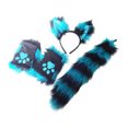 thumbnail image 1 of Miangastore Ensemble Queue d'Oreille Peluche Bleue 1 Ensemble 18.1x3.3in, 1 of 8