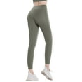 thumbnail image 2 of yuCgh Women's Long Quick-Dry Fitness Sports Pants, Tight-Fitting High-Waisted Running Pants with Butt Lifting Effect, Moisture-Wicking Athletic Leggings,Army Green L, 2 of 5