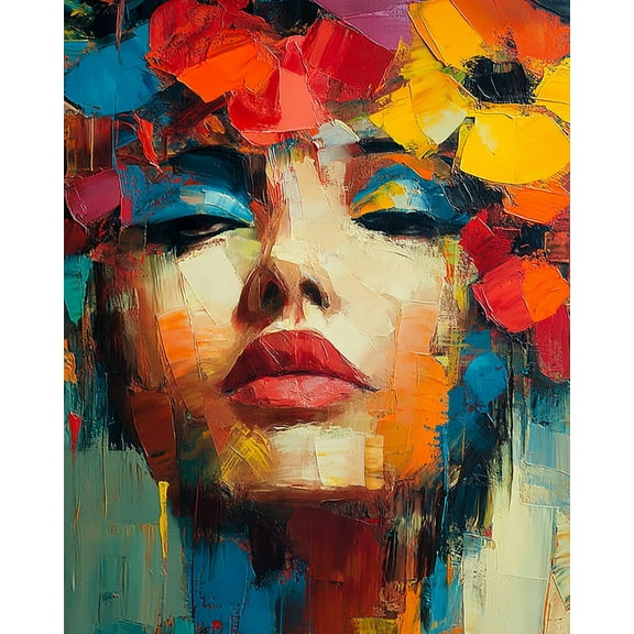 Paint by Numbers for Adults Kids Beginner Flower Face Dream DIY Acrylic Painting by Numbers Kits with Brushes Acrylic Pigment Home Decoration Gifts 16 x 20 inch