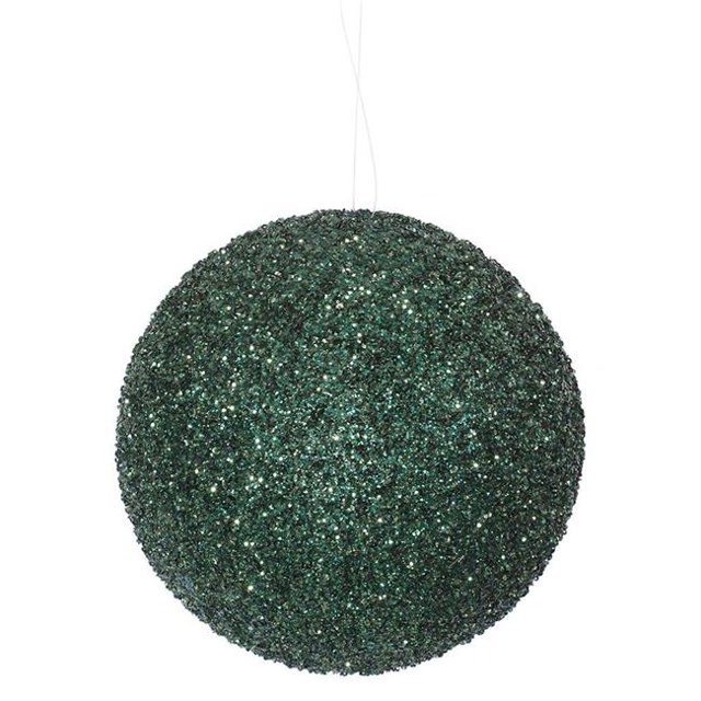 Vickerman N185724D Boule Émeraude Perlée de 4,75 Pouces avec Perçage 6 par Sac