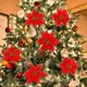 thumbnail image 5 of 30 piezas de decoración de árbol de Navidad artificial con flores rojas para boda o Navidad, 5 of 5