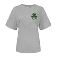 thumbnail image 4 of Posijego Womens St Patricks Day Shirts Clover Graphic T-Shirts Summer Casual Short Sleeve Pullover Tee Tops for Women, 4 of 5