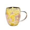 thumbnail image 2 of Yellow Floral Coffee Cup, Double Wall Glass Mug with Dry Flowers, Insulated Clear Tea Mugs with Handle, 12oz Hand Blown Glassware for Hot Cold Drink, Cute Kitchen Decor Gifts for Her, 2 of 5