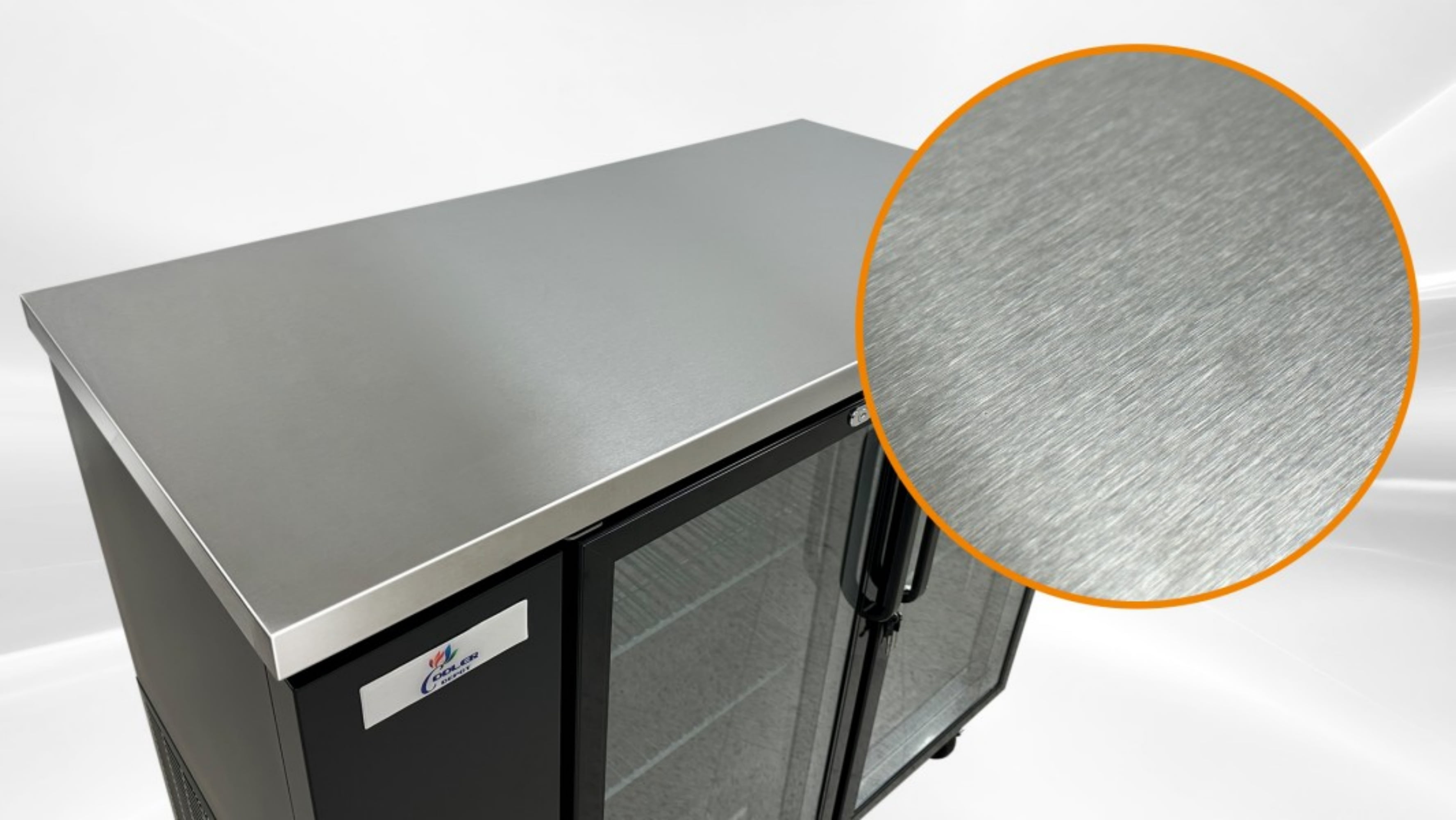 Cooler Depot NSF 48" Black Glass Door Back Bar Beer Cooler, 11.23 cu ft, Digital Display