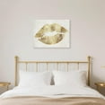 thumbnail image 5 of HFDF Gold Sexy Lips Wall Art Fashion Decor Vtage Lips Prt Glam Picture Stretched Wall Art For Bedroom Home Decor Ready to Hang 18x12inch Framed, 5 of 5