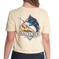 thumbnail image 2 of Salty Crew Women's Go Sailin Crop Boyfriend Relaxed Fit Premium Tee T-Shirt (Small, Dusty Gold), 2 of 3