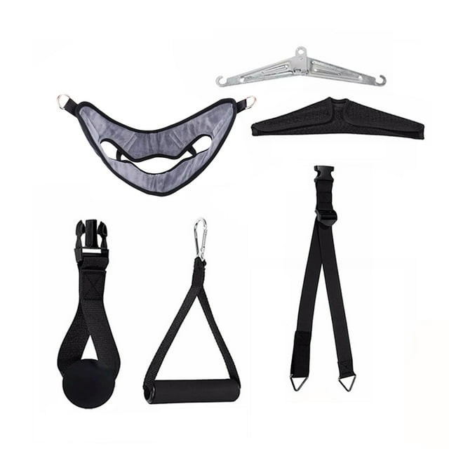 Visland Cervical Traction Device Adjustable Faux Leather Neck Stretcher with Door-Mount Portable Traction Belt for Neck Pain Relief & Muscle Tension