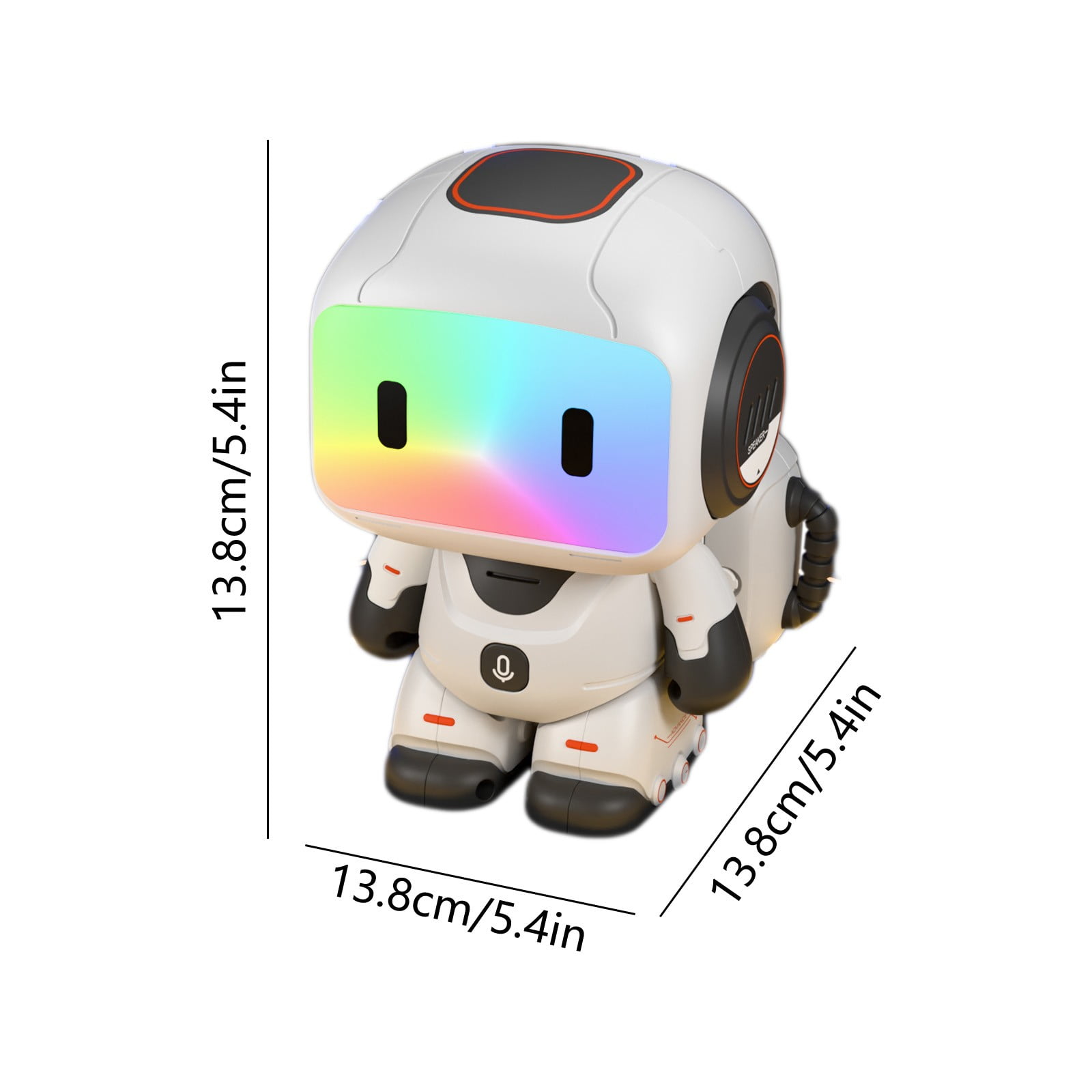 Smart Interactive Robot Toy with Remote Control & Touch Sensor, Programmable Dancing Robot with Music, Lights & Voice Recorder for Kids,Black