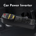 thumbnail image 3 of Cargador de coche Irfora Inversor de energía de 200 W CC 12 V a CA 220 V Convertidor de energía para vehículos con 3 salidas de CA 4 puertos de carga USB Ventilador de enfriamiento más ligero Adaptad Irfora Cargador de coche, 3 of 7