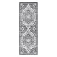 thumbnail image 2 of Luxee Designs Alexandria Collection 2x6 Runner Rug, Medallion Rugs for Laundry Room, Entryway, Bathroom, Kitchen, Pet Friendly, Low Pile, High Traffic Area, Stain Resistance - Ivory/Gray, 2 of 10