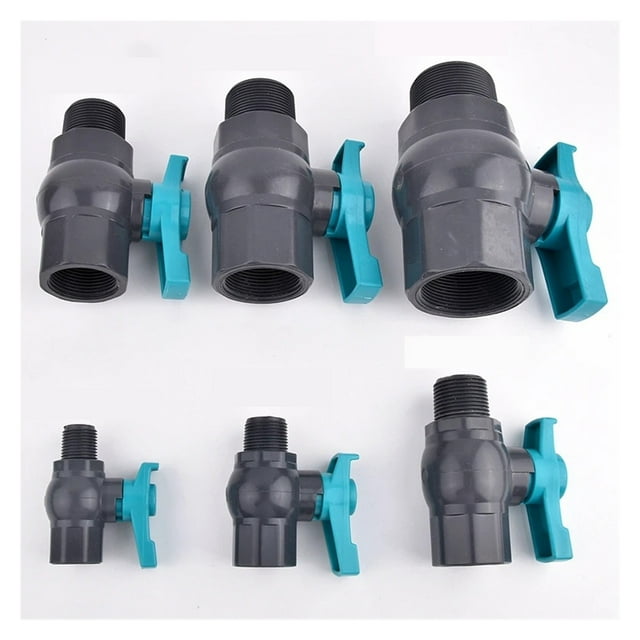 Grey 1/2 Inch~2 Inch Female Male Thread Ball Valve Garden Irrigation Water Control Valve Aquarium ,Easy Handles