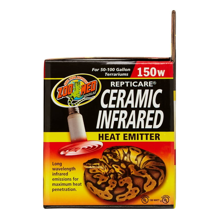 Zoo Med 150 Watt Ceramic Heat Emitter 24 Hour Heat For 50