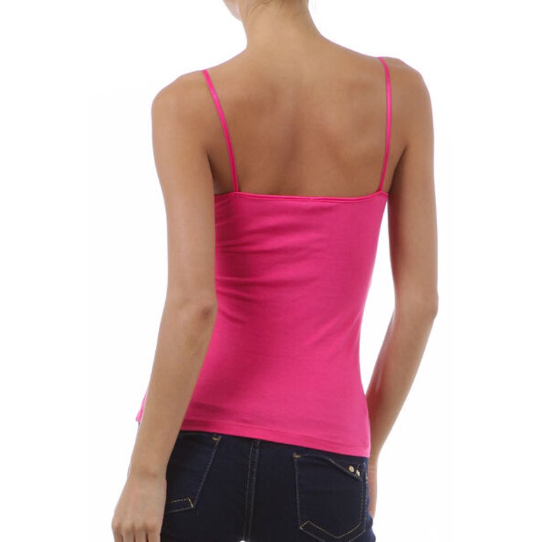 Camisole with Built in Shelf BRA Adjustable Spaghetti Strap Layer Tank Top