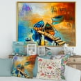 thumbnail image 2 of Designart 'Boat At The Lake During Evening Glow V' Nautical & Coastal Framed Canvas Wall Art Print, 2 of 5