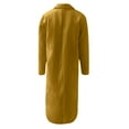 thumbnail image 5 of Lilgiuy Women Casual Long Sleeve Loose Solid Woolen Double Breasted Coat Yellow，16（XXXXL） Winter Fashion 2022, 5 of 5