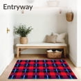 thumbnail image 3 of ODIKA 4'x6' Machine Washable Non-Slip Area Rug, Festive Tartan Plaid with Bold Stripes and Classic Checks High Traffic Rug with Pad, Red, 615947, 3 of 8