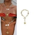 thumbnail image 2 of RUISINERY Shell Starfishes Necklace Statement Necklace Starfishes Pendant Necklace Exaggerated Neck Jewelry Suitable for Beach Sty, 2 of 7