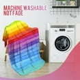 thumbnail image 5 of wuyei Rainbow Throw Blanket Gifts for Women Girls, Colorful Decor for Couch Bed Sofa Travelling Camping, Birthday Christmas Soft Cozy Lightweight Blankets for Kids Adults 50"x60", 5 of 5