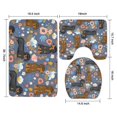 thumbnail image 3 of Dachshund and Flower Bathroom Rugs Sets 3 Piece,Toilet Cover Set,Absorbent Non Slip Bathroom Mats Sets with U-Shaped Contour Rug Toilet Rug Set, 3 of 5