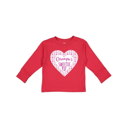 

Inktastic Grampa s Sweetie Pie with Pink Hearts Gift Toddler Boy or Toddler Girl Long Sleeve T-Shirt