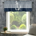 thumbnail image 4 of Navy Blue Anchor Farmhouse Short Window Curtain Valances, Nautical Coastal Abstract Art Rod Pocket Kitchen Valances for Living Room Bedroom Bathroom Cafe 42" x 12", 4 of 8