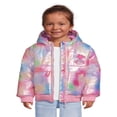 thumbnail image 1 of Trolls Toddler Girls’ Iridescent Puffer Jacket with Hood  Sizes 2T- 5T, 1 of 5