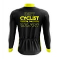 thumbnail image 2 of Yellow Black Best Cyclist in the Galaxy Long Sleeve Cycling Jersey, 2 of 4