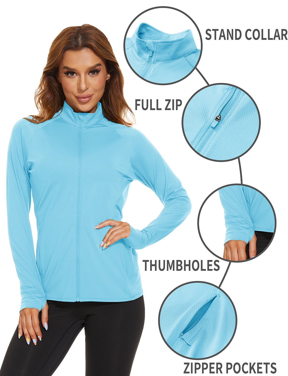 ファッション TACVASEN Sun Protection Shirts for Women Long Sleeve Hiking Shirts Women Qu Women's Sun Protection Hiking Shirts Long Sleeve - TACVASEN