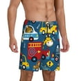 thumbnail image 5 of Mens Pajama Shorts, Vehicles Cartoon Sleep Shorts Men Pajama Bottoms Lounge PJ Shorts with Pockets, 5 of 5