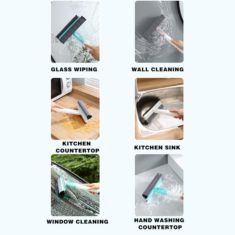 Pompotops Plastic Squeegee for Shower Doors, Windows and Auto Glass, Glass  Scraper, Glass Artifact, Household Multifunctional Three In One Wiper
