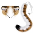 thumbnail image 1 of Conjunto de orejas y , Aro para el pelo con orejas de tigre, Cosplay para mujeres y niñas, vestido de dibujos animados para niños y, 1 of 8